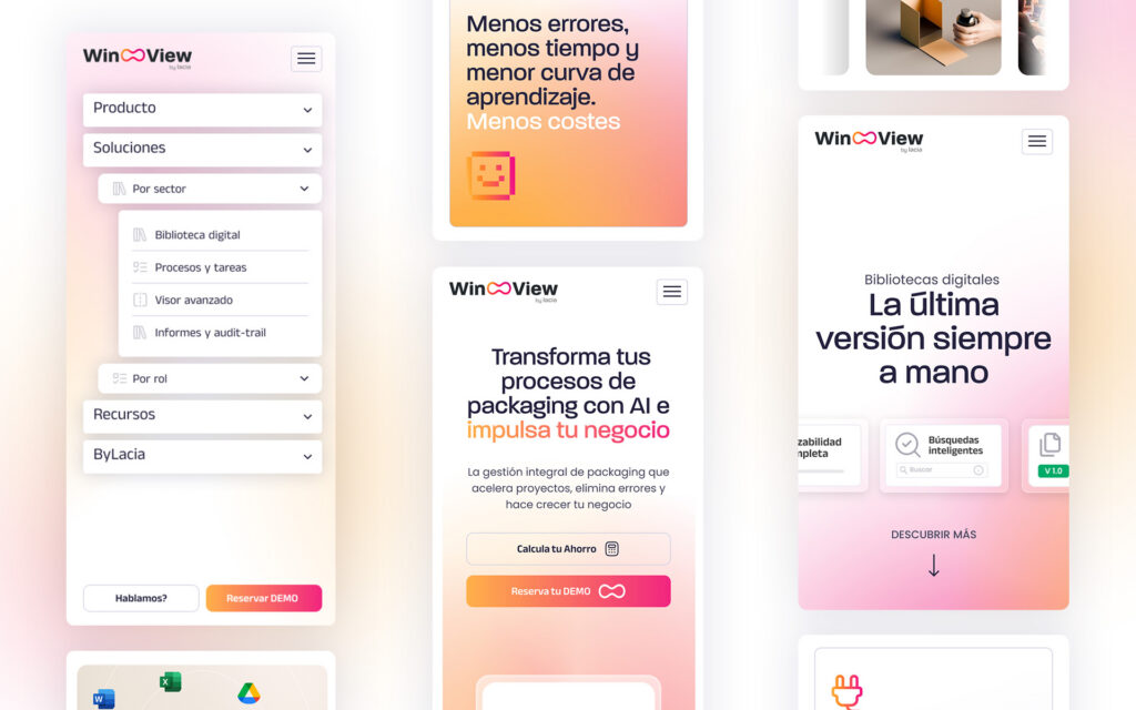 Versión para móvil de un proyecto de Diseño Web